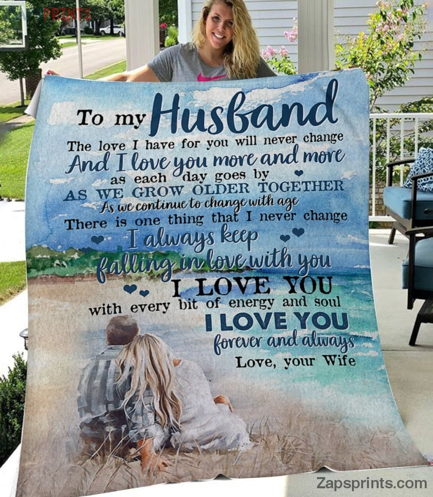 Gift For Husband – To My Husband – I Love You More And More – Blanket