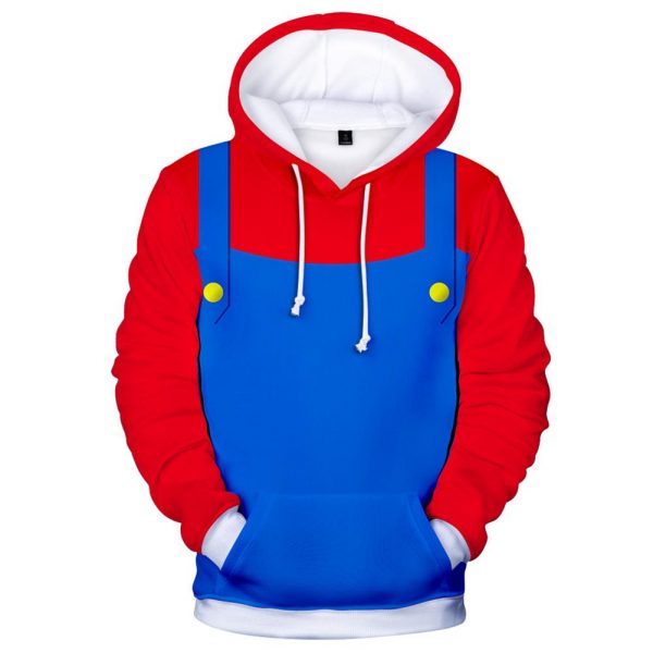 Super Mario Brothers Men’S Red Costume Hoodie