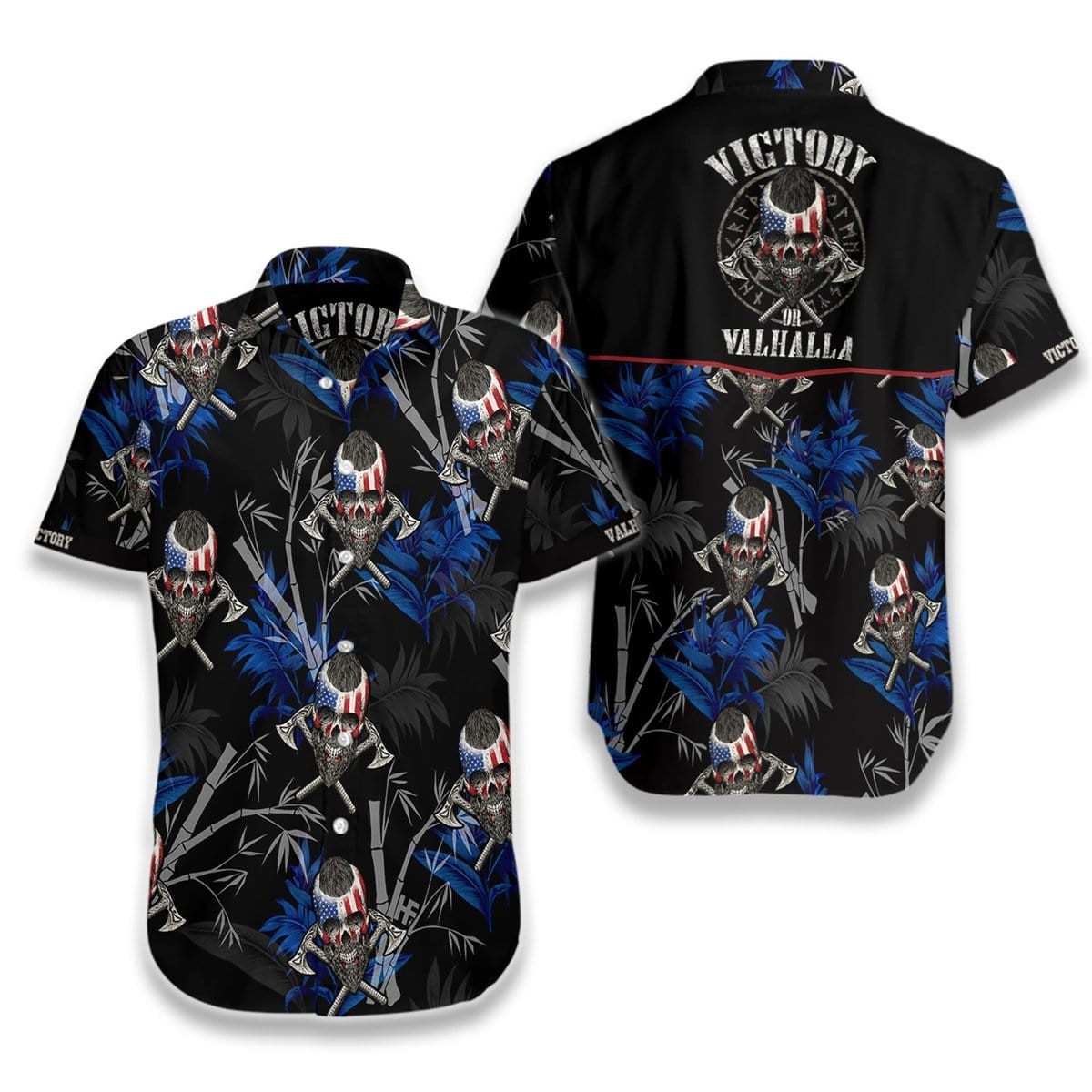 Viking Skull Victory Or Valhalla Hawaii Shirts V Ha42029