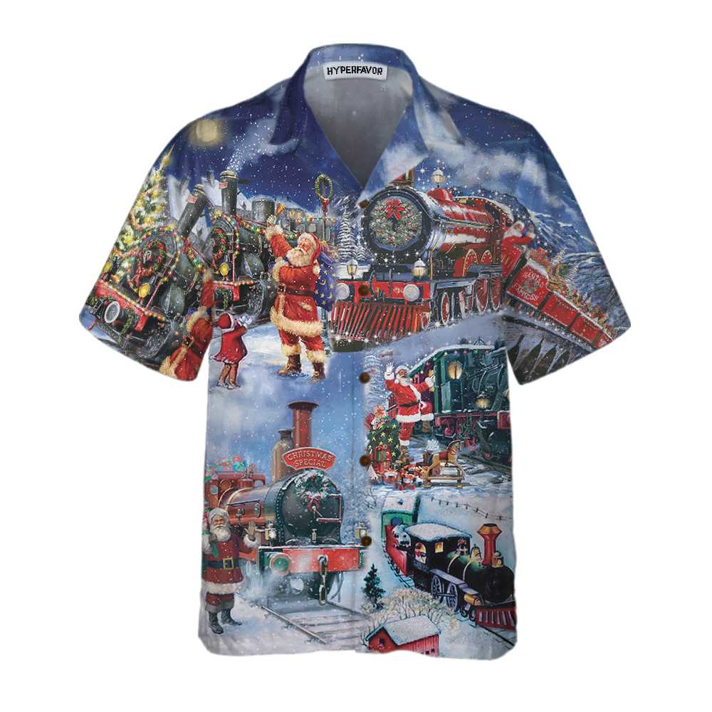 Train To Christmas Hawaiian Shirt, Funny Christmas Shirt, Gift For Christmas