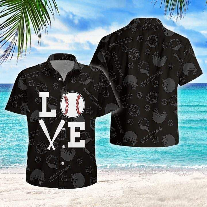 Check Out This Awesome Baseball Love Tropical Hawaii Aloha Shirts Ha96921