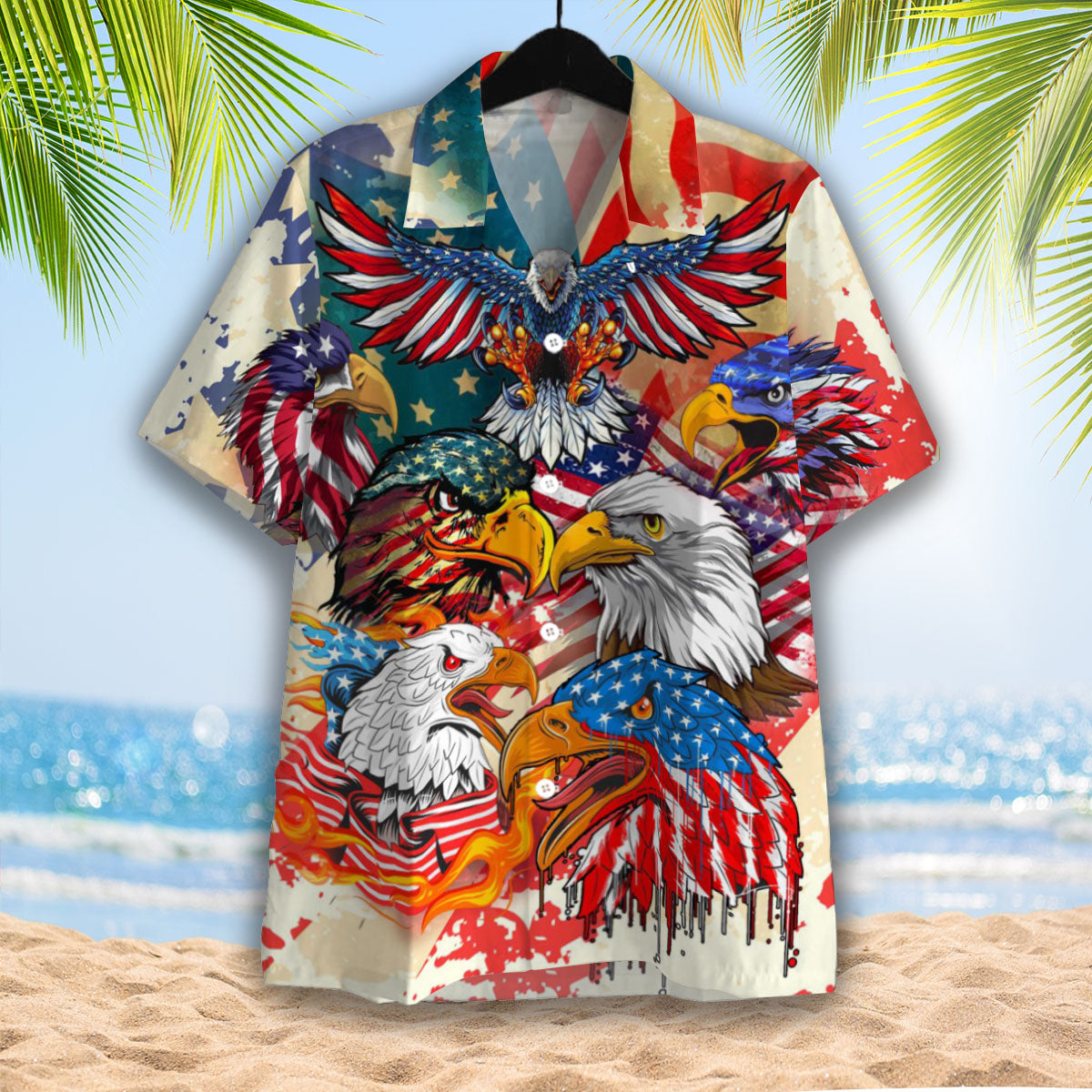 American Bald Eagle Hawaii Shirt For Men And Women Ha98844