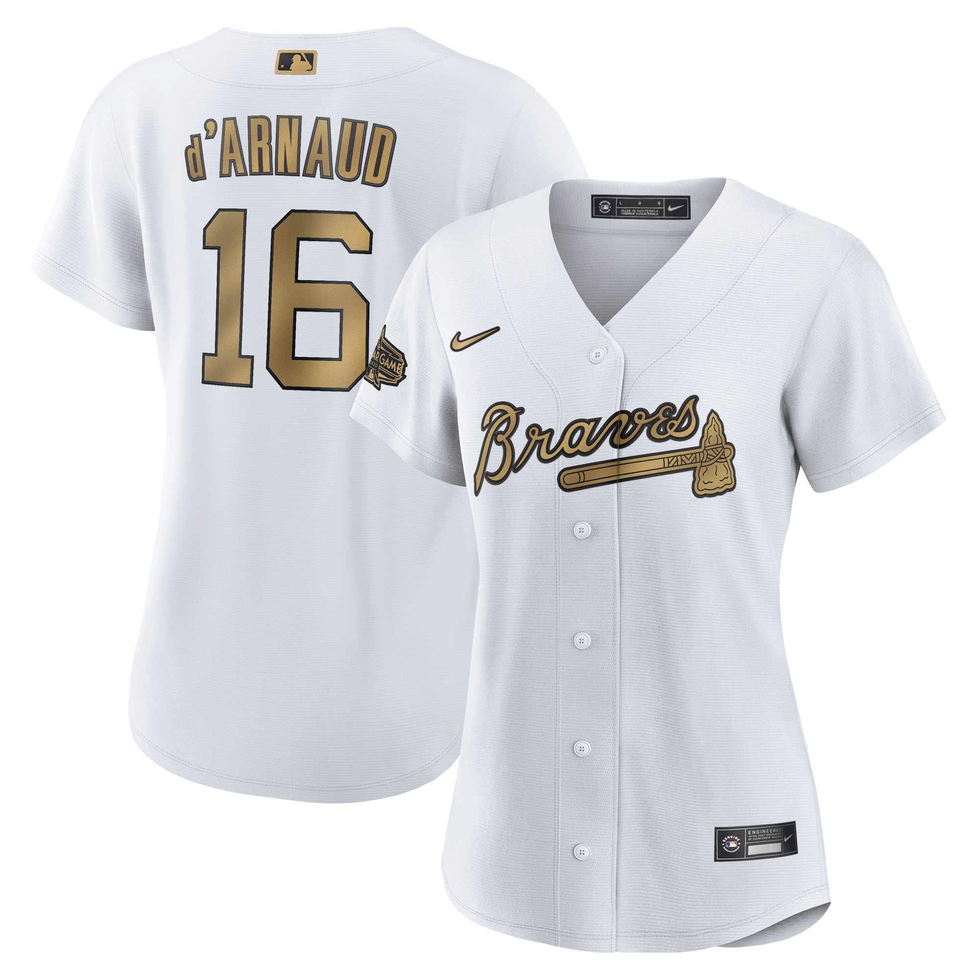 Travis Darnaud Atlanta Braves Womens 2022 MLB All-star Game Replica Player Jersey – White MLB