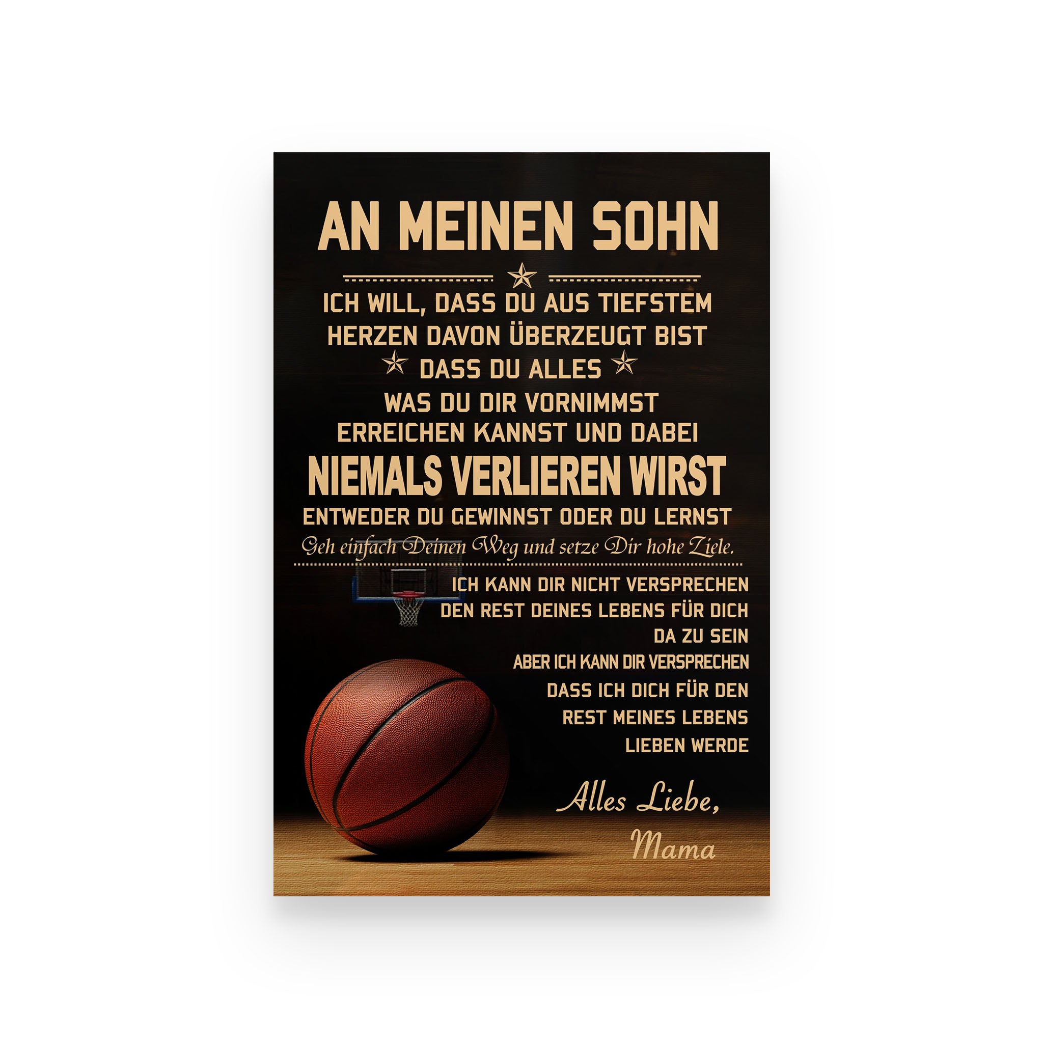 Basketball poster mom to son German vs4