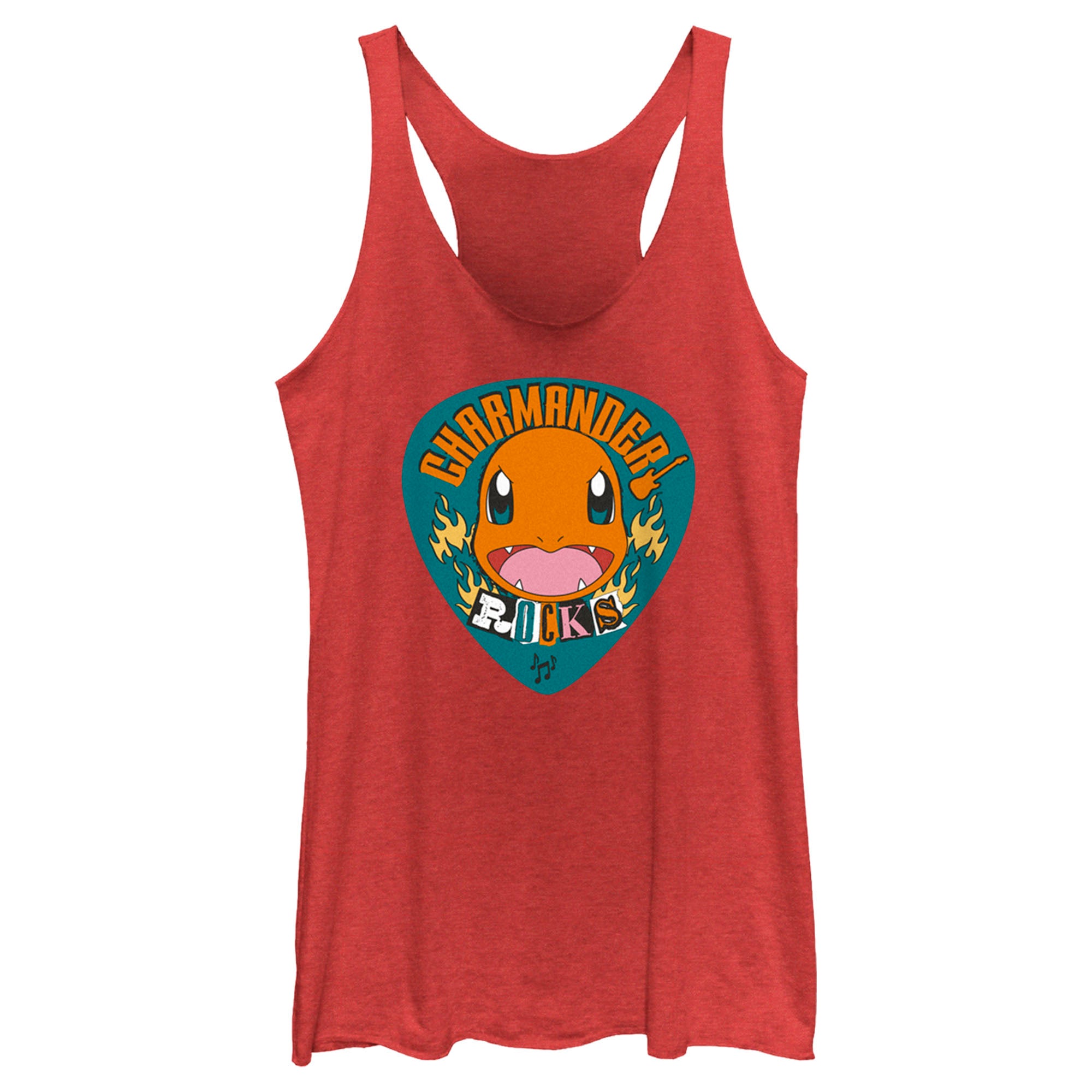 Women’S Pokemon Charmander Rocks Racerback Tank Top