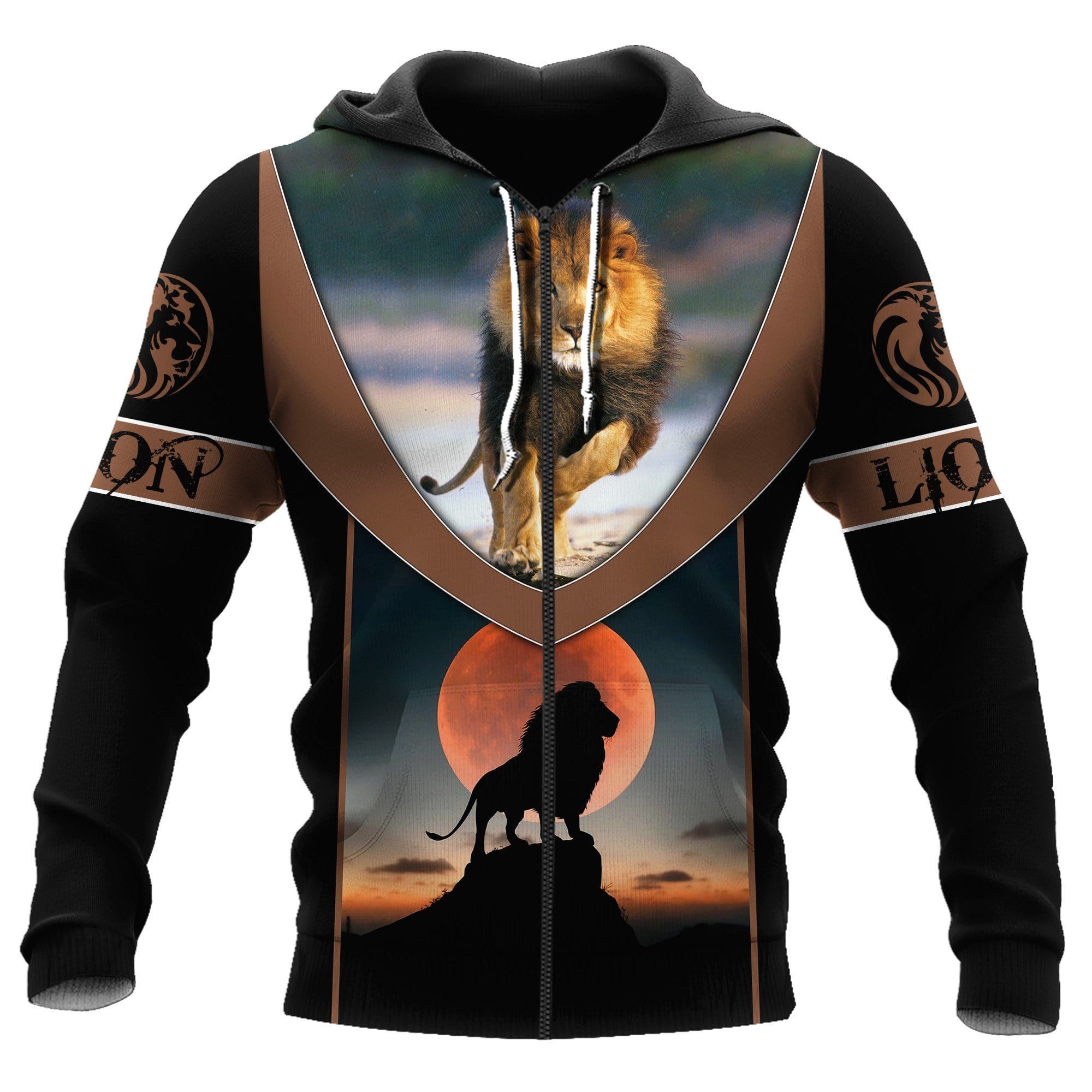 The Lion Day And Night Hoodie 3D