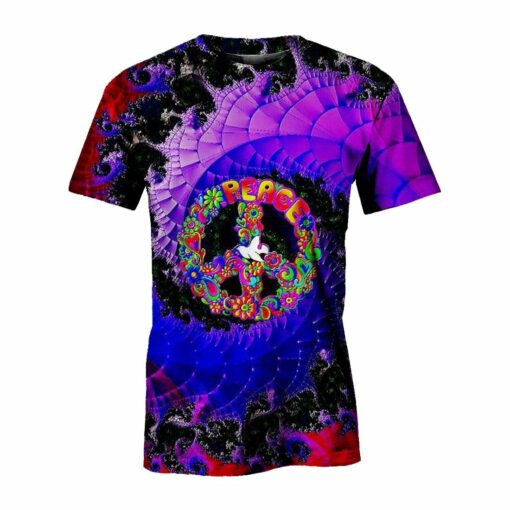 Hippie Peace Flower Symbol 3D All Over Printed Shirts For Men And Women, Gift For Hippie Lover, Hippie Soul