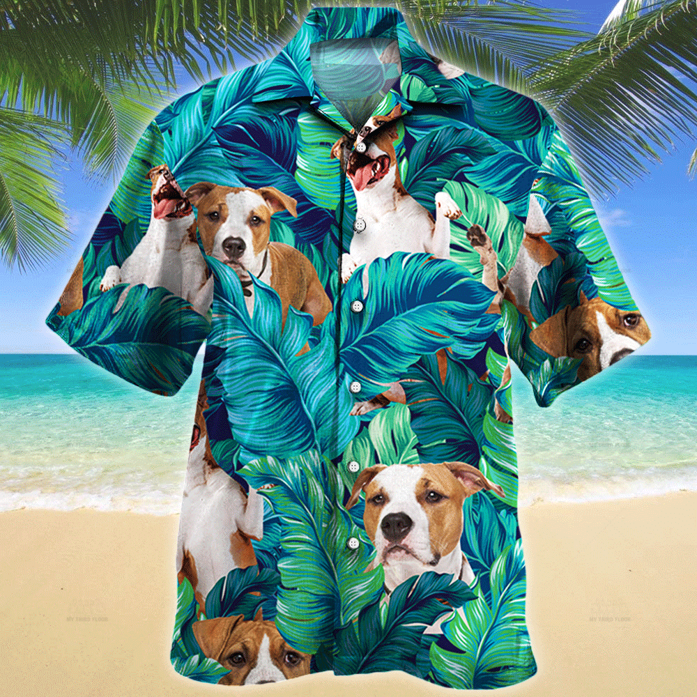 American Staffordshire Terrier Dog Lovers Gift Hawaiian Shirt Ha75158