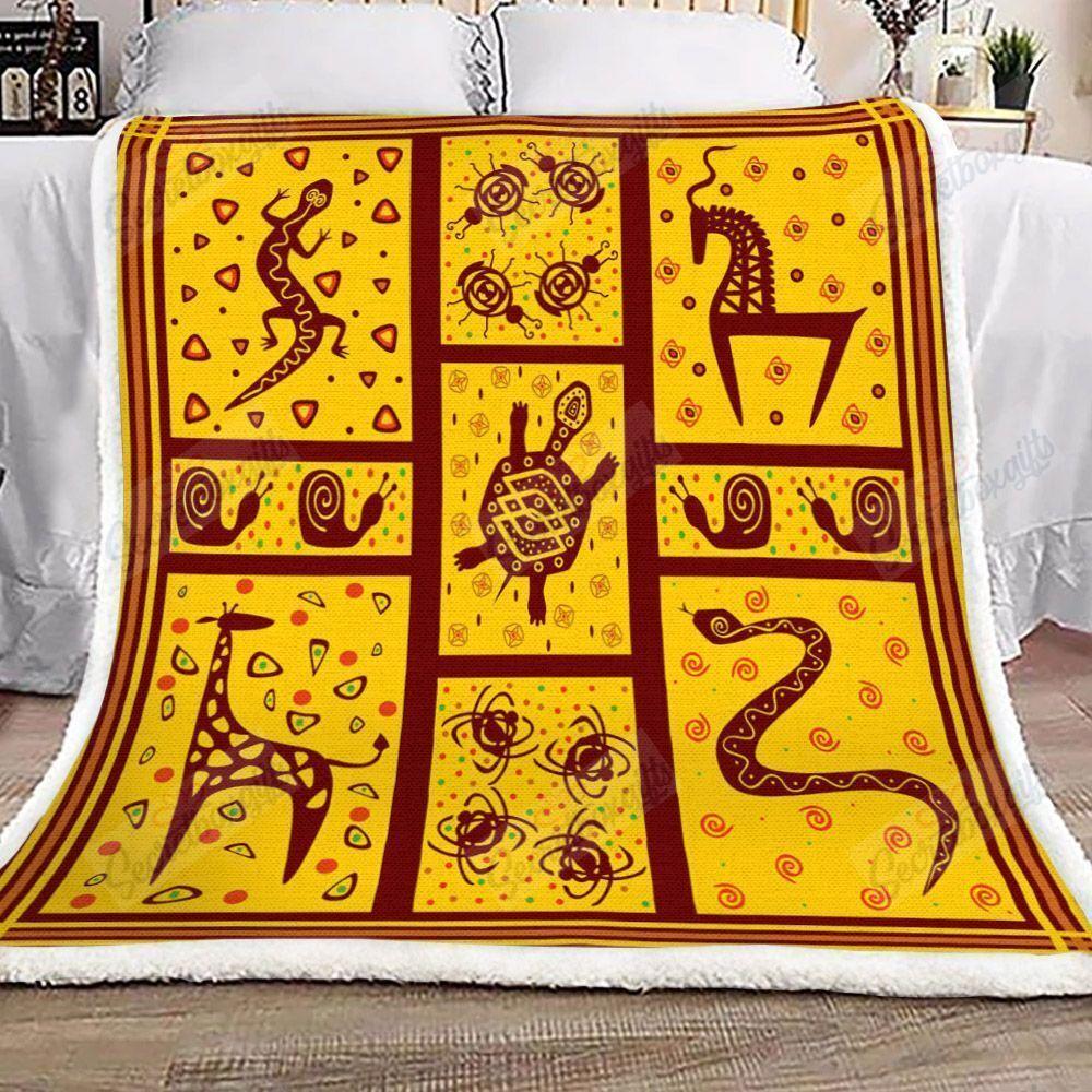 Africa Animal Art Gs-1505Vb Fleece Blanket