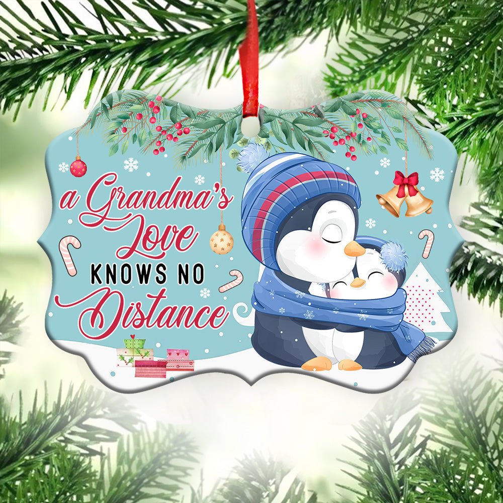 Penguins A Grandmas Love Knows No Distance – Horizontal Ornament