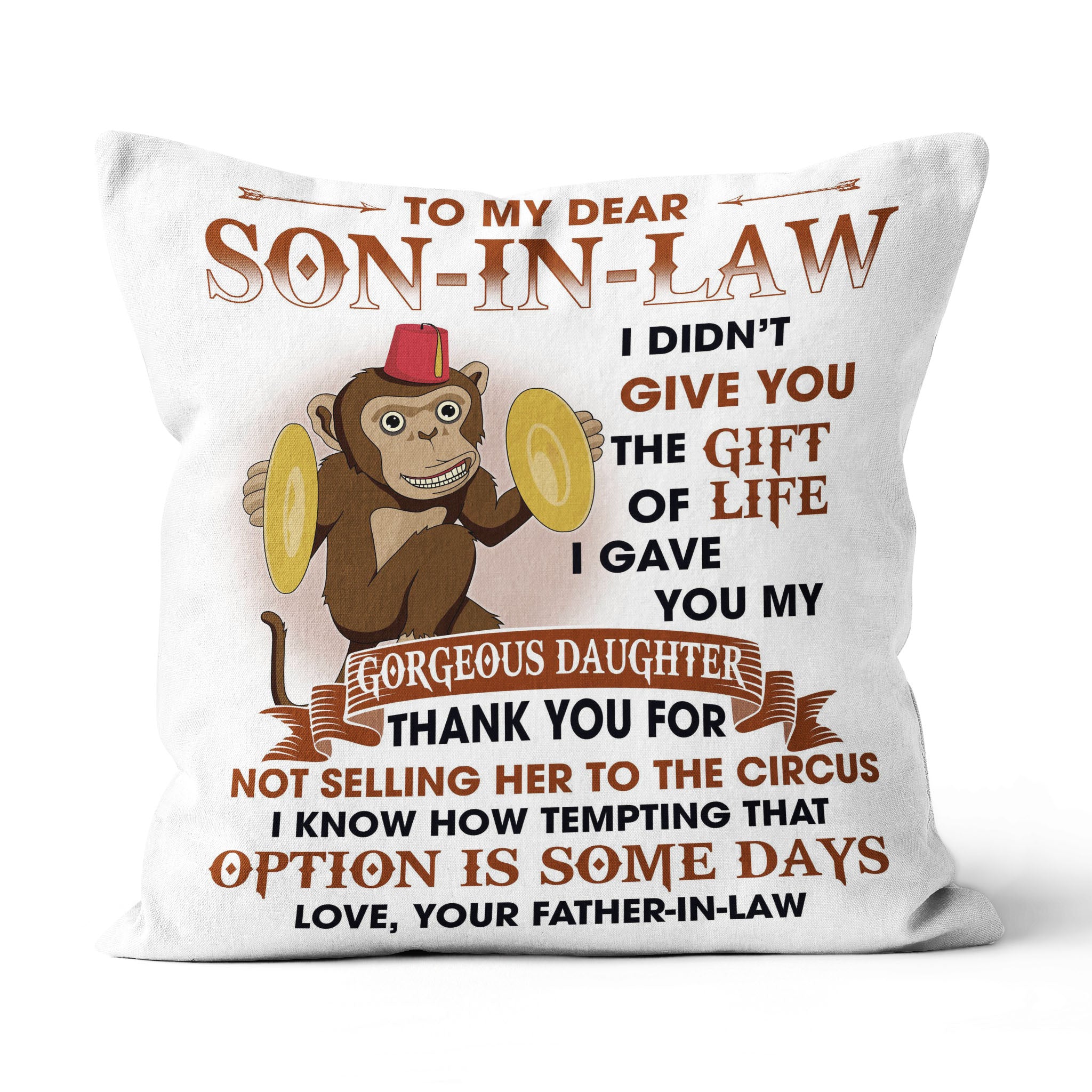 Monkey circus Not Selling Her To Circus-Father To Son – Canvas Pillow