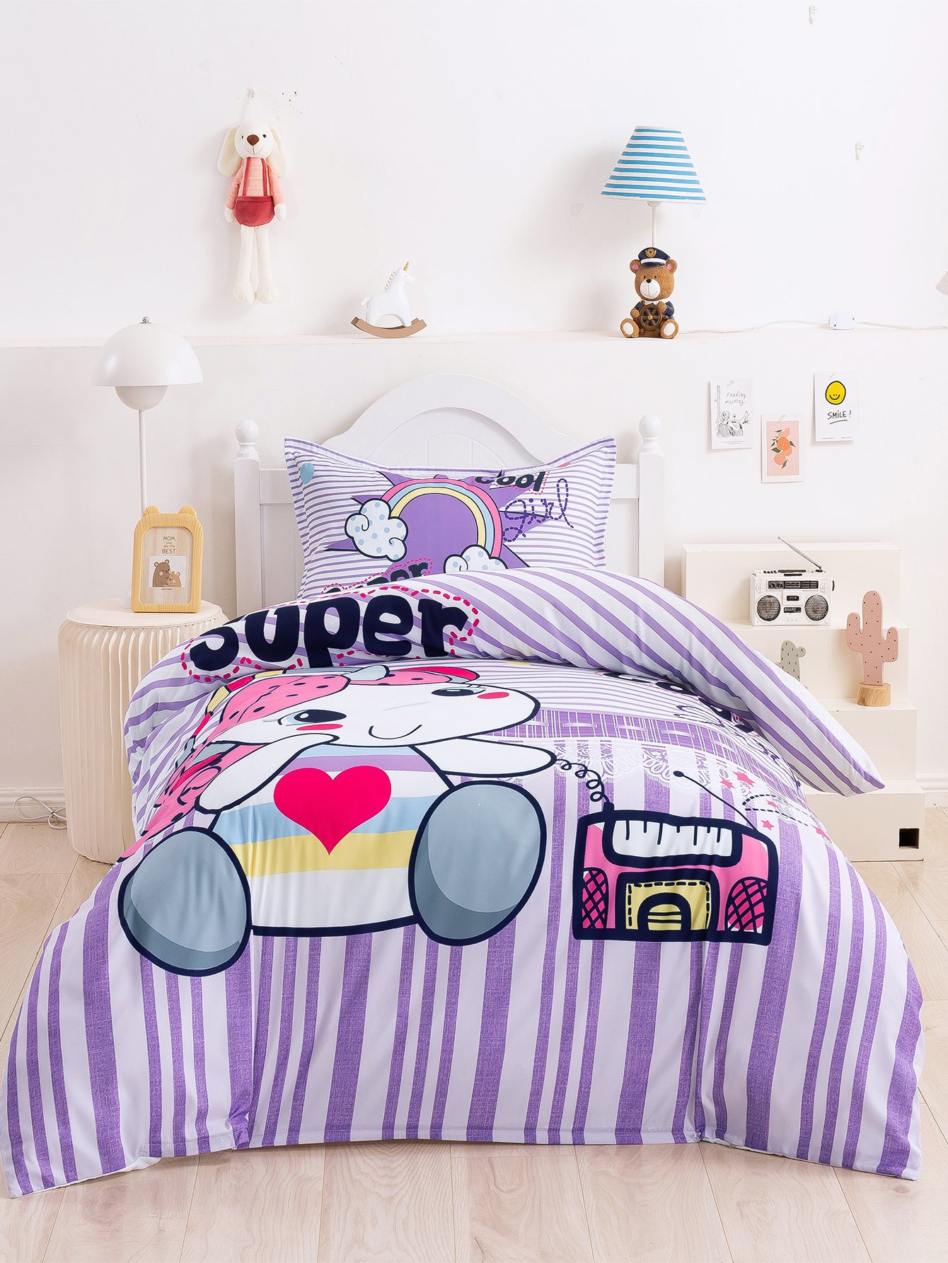 3D Cartoon Animal Unicorn Quilt Cover Set Bedding Set Duvet Cover Pillowcases 343