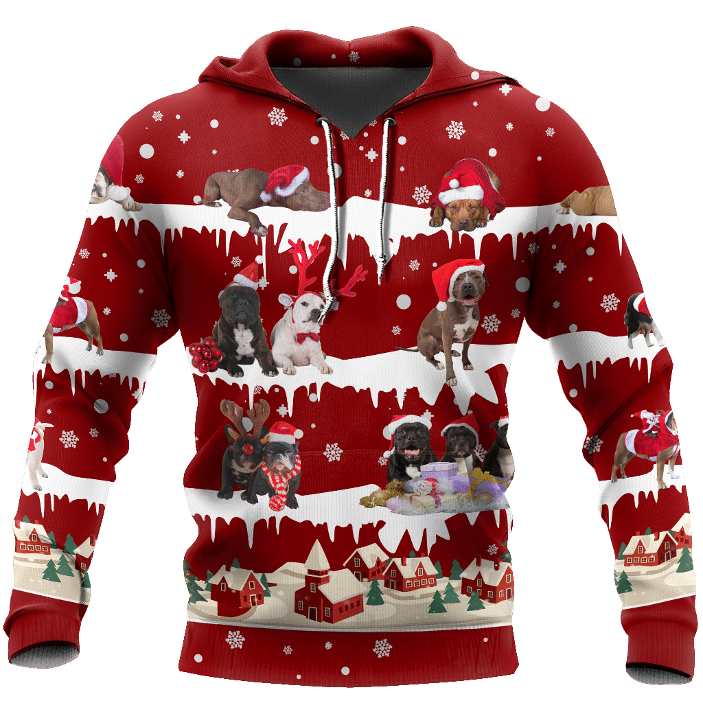 Pitbull Christmas Red Cute 3D All Over Print | For Men & Women | Ho1511