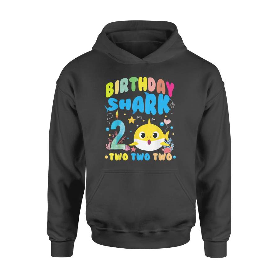 2nd Birthday Boy Shark birthday Party family Gifts for Kids – Standard Hoodie