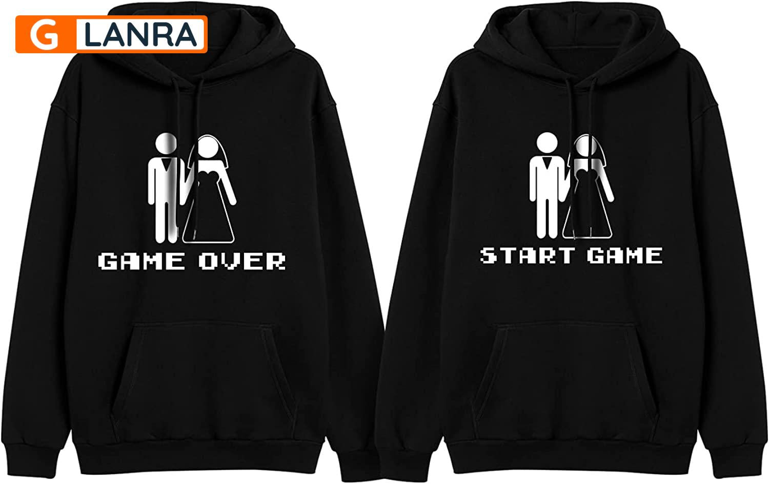 Game Over Star Game Hoodie, Wedding Couple Hoodie, Matching Couple Hoodie, Husband Wife Hoodie, Unisex Sweater, Sweatshirt