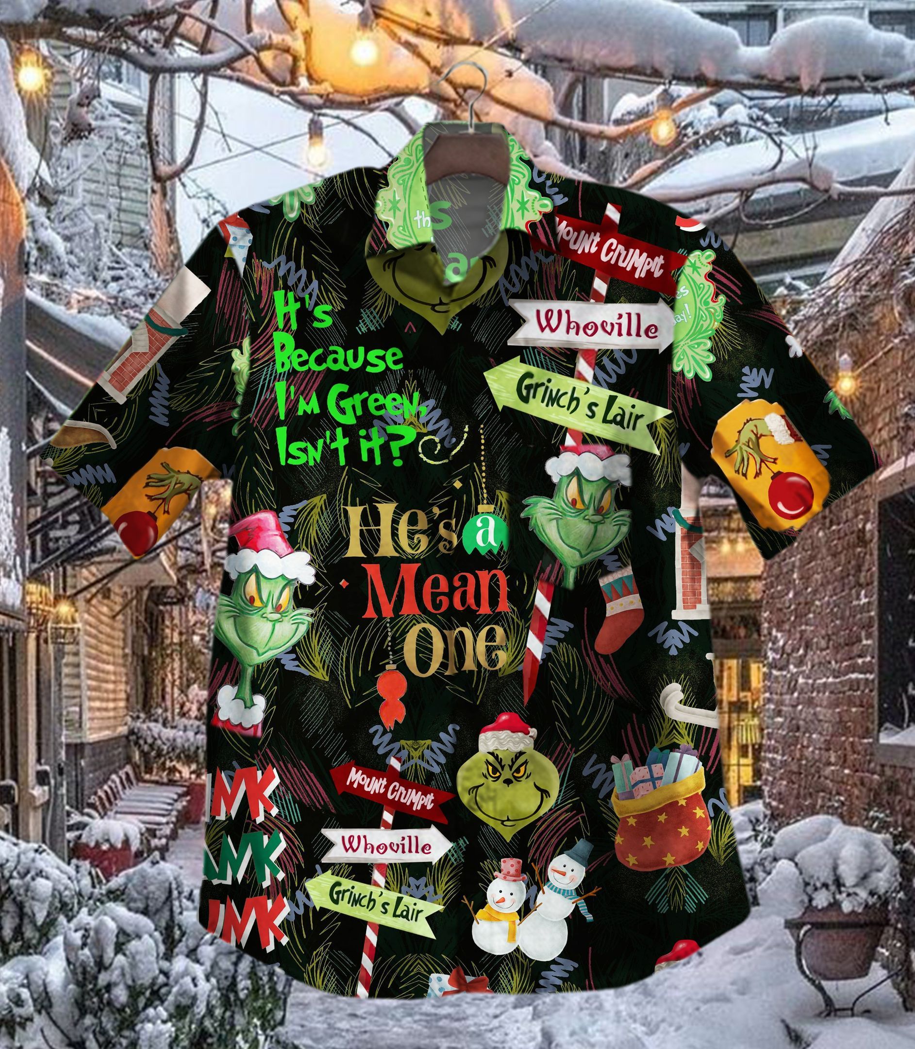 Hot Grinch Mn Vintage Hawaii Ha69940