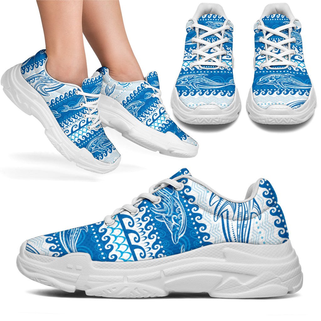 Dolphin Tribal Print Pattern Chunky Sneaker Art 718