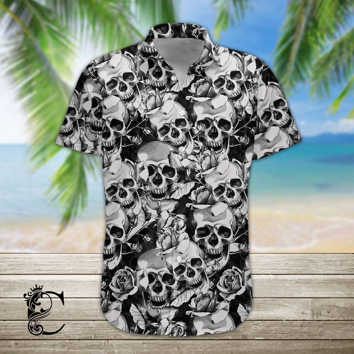 Beach Shirt High Quality Skull – Hawaiian Shirt- Td294- Chillicothemall