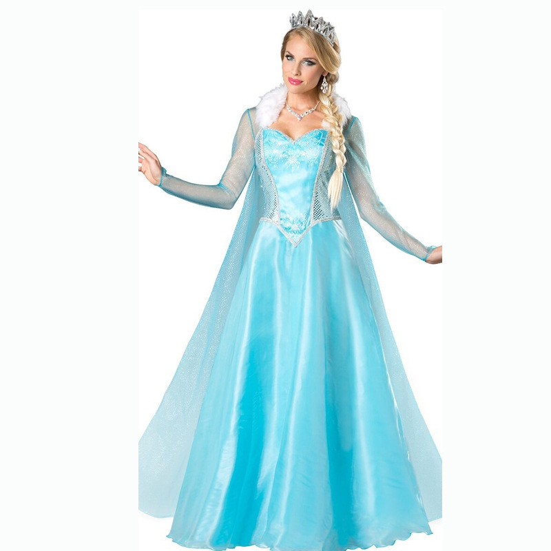 Anime Anna Princess Cosplay Costume Adults Snow Grow Elsa Clothing Fairy Tale Party Dresses for Women Halloween Costumes 2022 alx