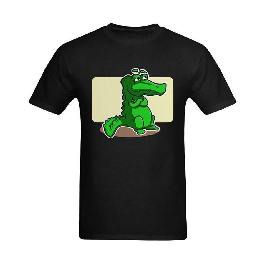 Men’S Alligator Waiting Art T-Shirt Cheap Fashion Short Sleeved T Shirt