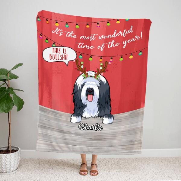 Personalized Custom Dog Blanket – Christmas Gift Ideas – Up To 3 Dogs