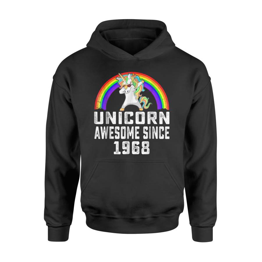 50th Birthday Funny Unicorn Dabbing Awesome 1968 Gift For BirthdayHoodie