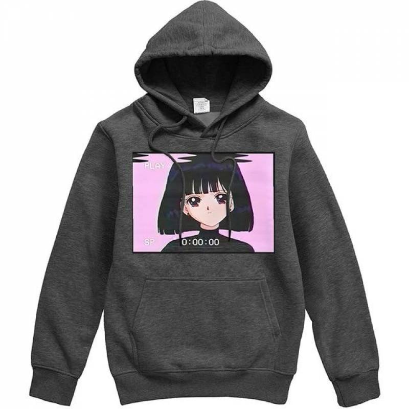 Sad Girl Retro Aesthetics Japanese Anime Hoodies 2019