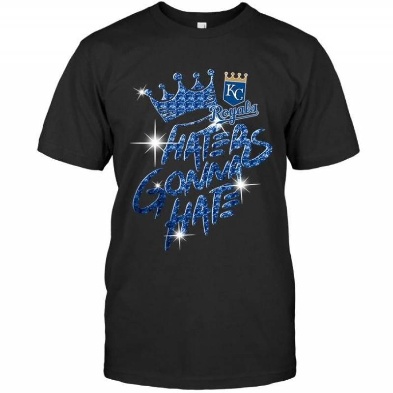 Kansas City Royals Crown Haters Gonna Hate Glitter Pattern T Shirt – Gearpenguin.com