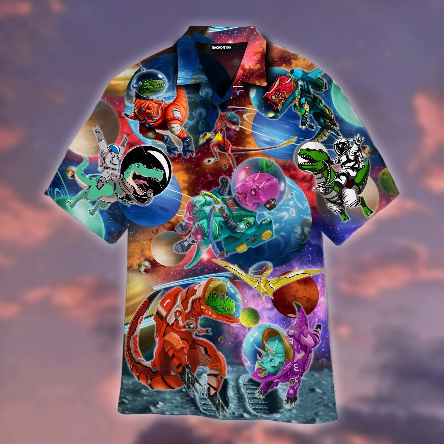 T Rex Dinosaur First Time In Space Hawaii Shirts For Men Women Ha14160