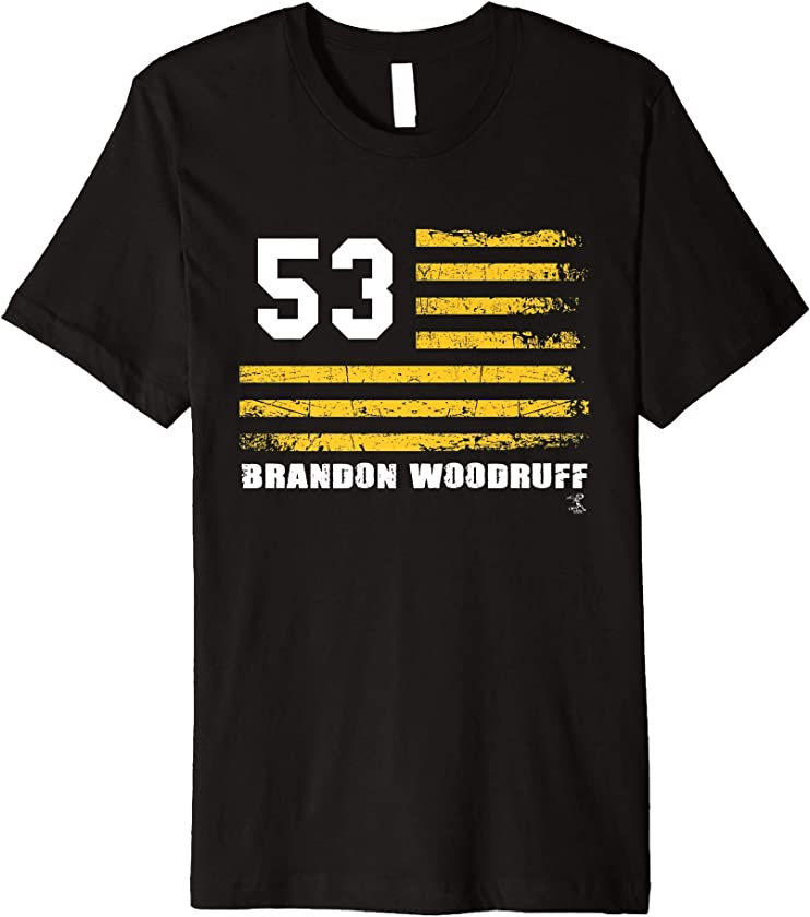 Brandon Woodruff Vintage Flag Gameday Premium T-Shirt