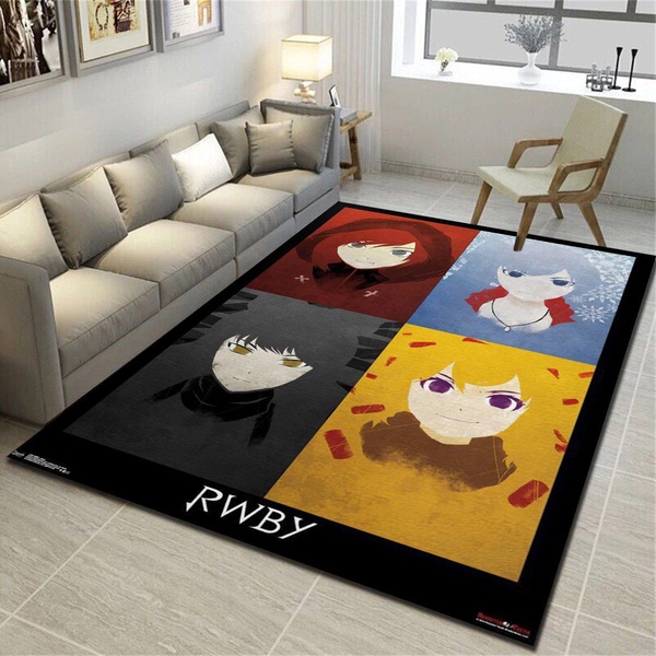 Rwby Quad Area Rug, Living Room Carpet