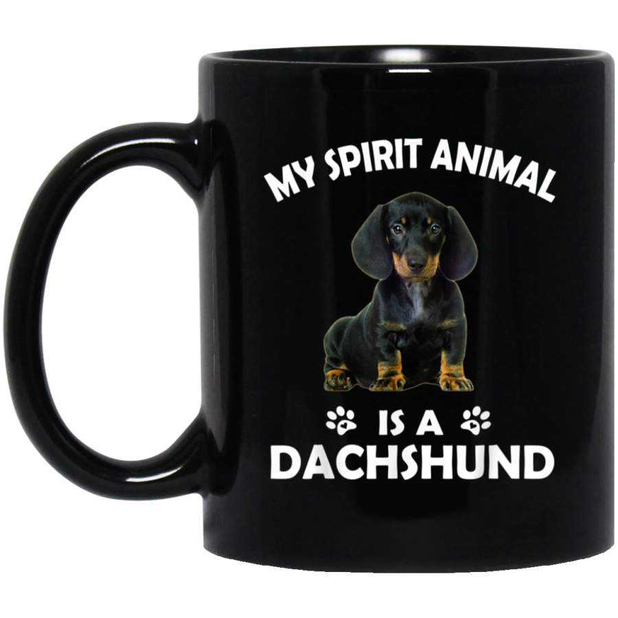 My Spirit Animal Is A Dachshund Puppy Cute Gift Women Men Mug