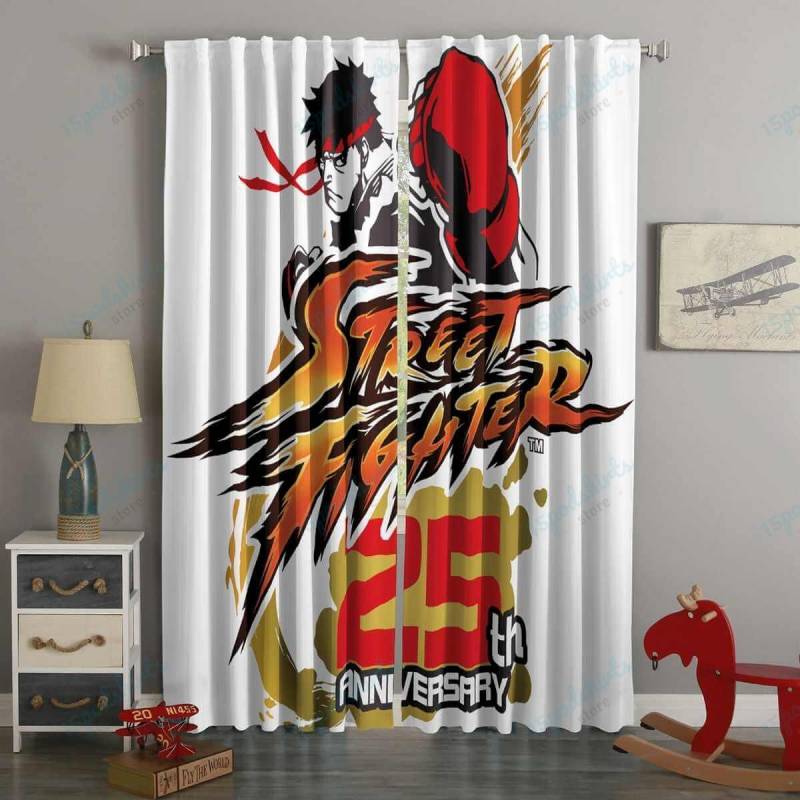 3D Printed Street Fighter Style Custom Living Room Curtains