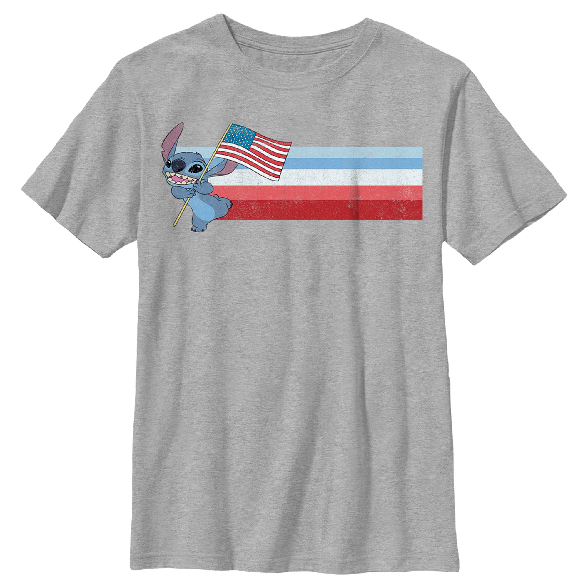 Boy’S Lilo & Stitch Flying The American Flag T-Shirt