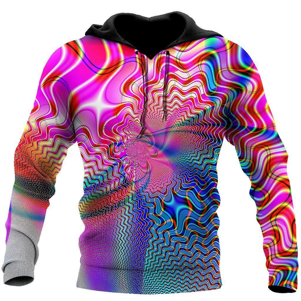 Acid Trip Hippie Hoodie Tshirt – Colorful Hoodie Zip Christmas Gift For Man Women Friend