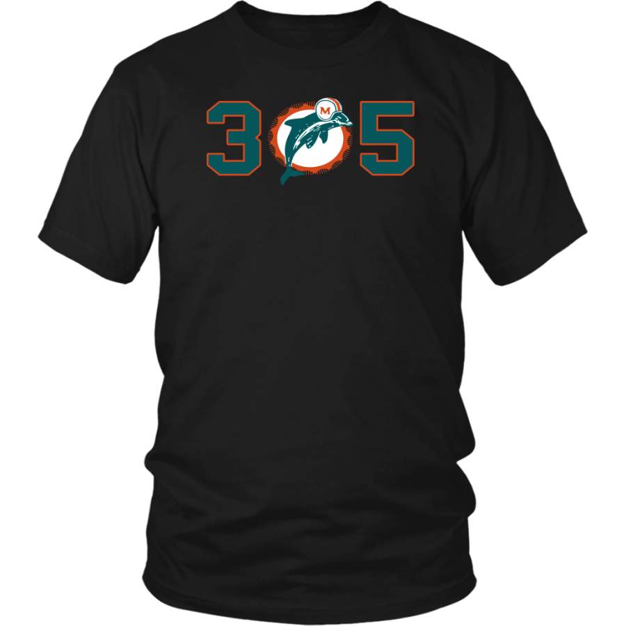 305 T-SHIRT MIAMI DOLPHINS By Vevotee Store