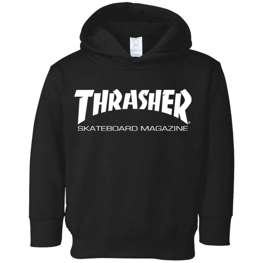 Thrasher Magazine Skateboarding white original logo 3326 Rabbit Skins Toddler Fleece Hoodie