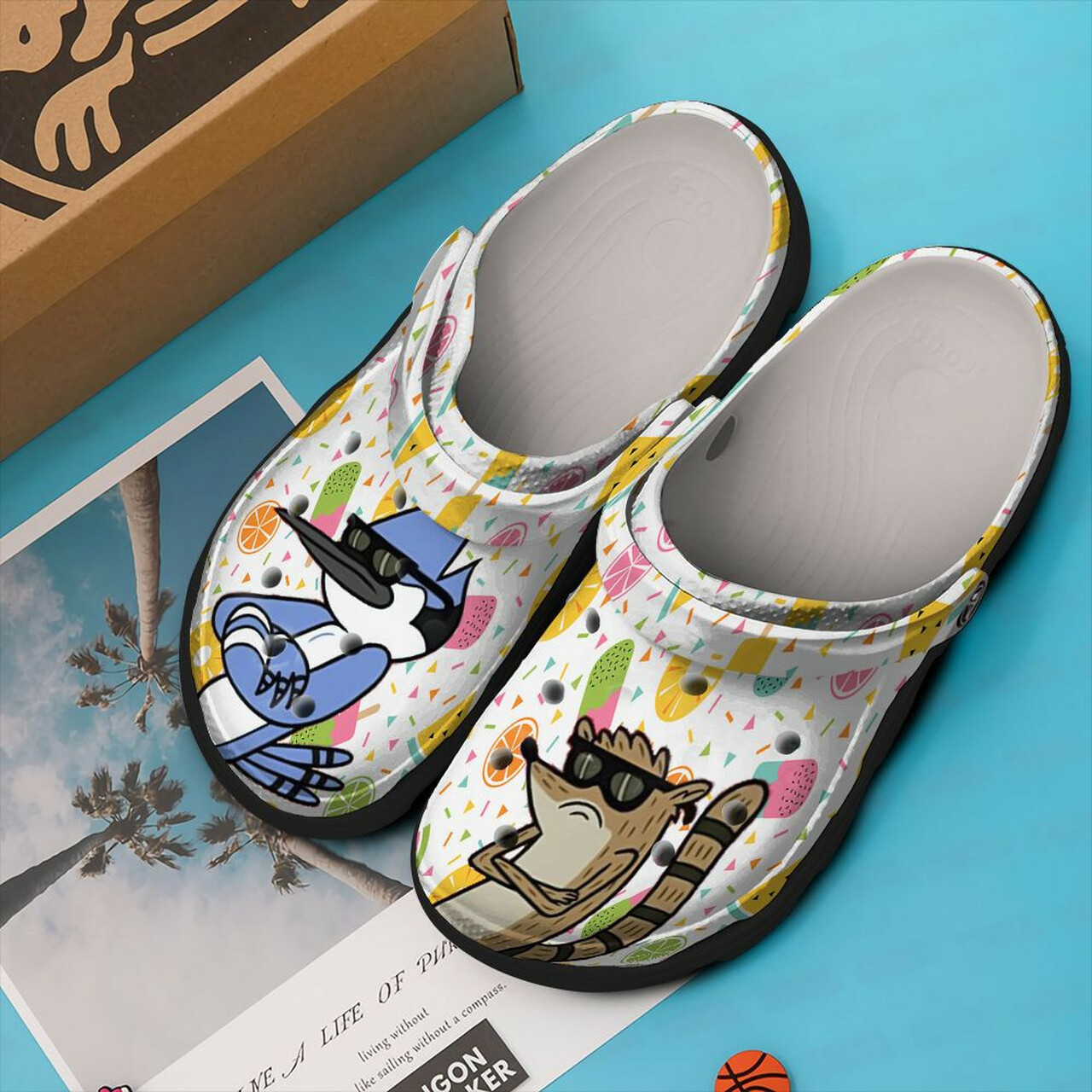 Regular Show Colorful Cute Crocs Crocband Clog Comfortable Water Shoes