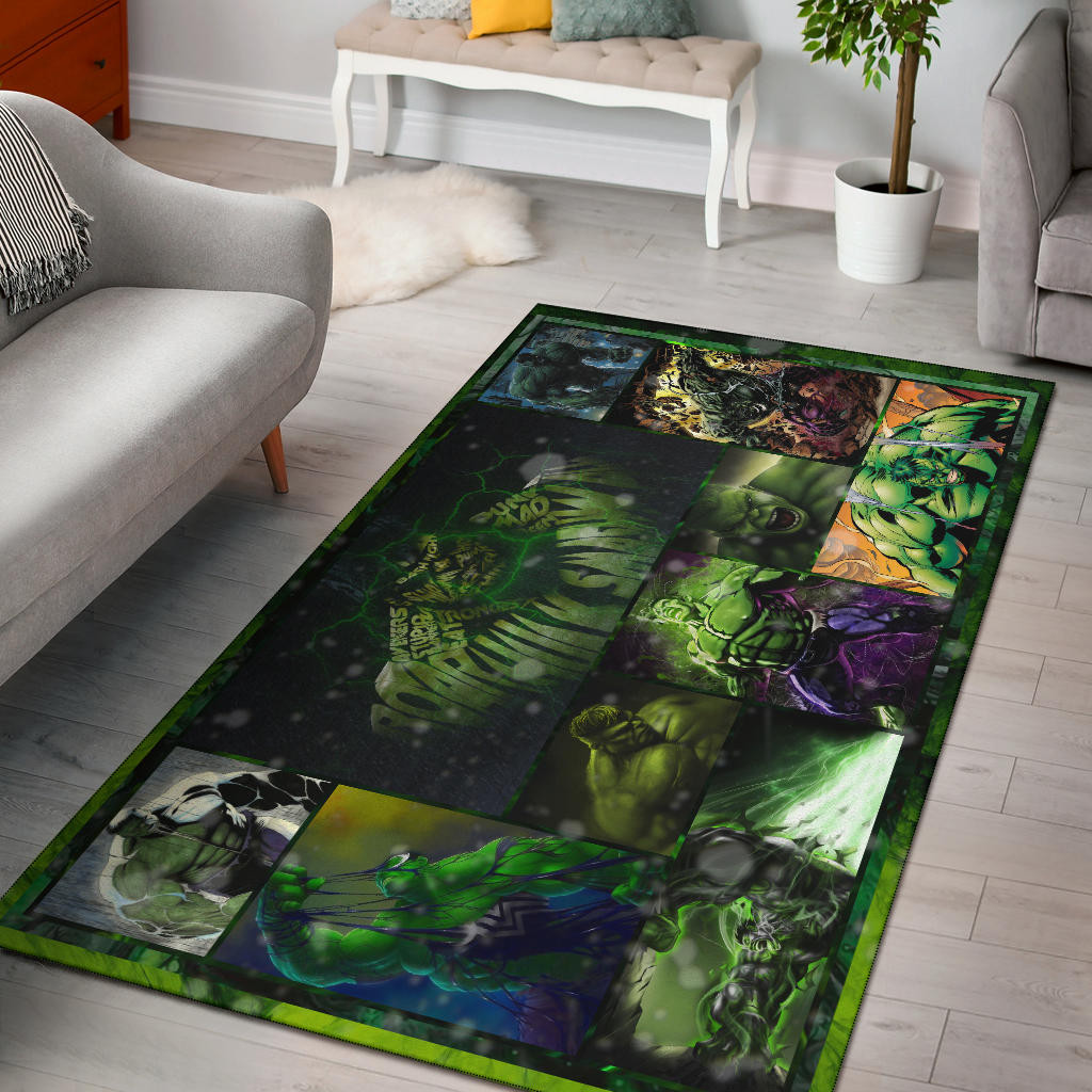 Angry Hulk The Incredible Hulk Area Rug Movie Home Decor Custom For Fans Nt042203