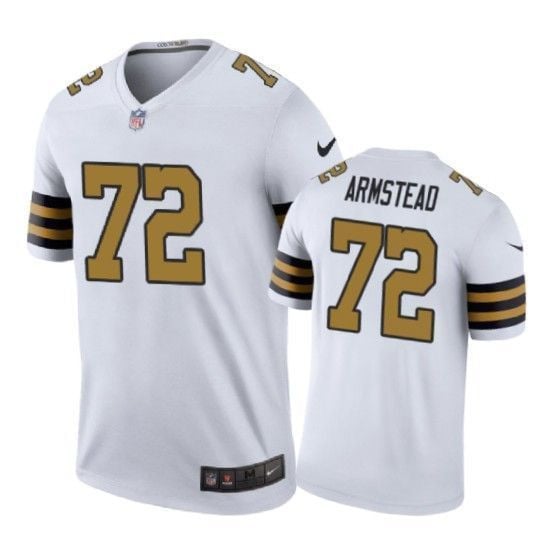 New Orleans Saints 72 Terron Armstead Color Rush White 3D Jersey