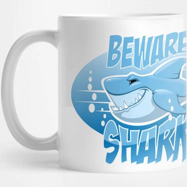 Beware Of Sharks Mug | Shark