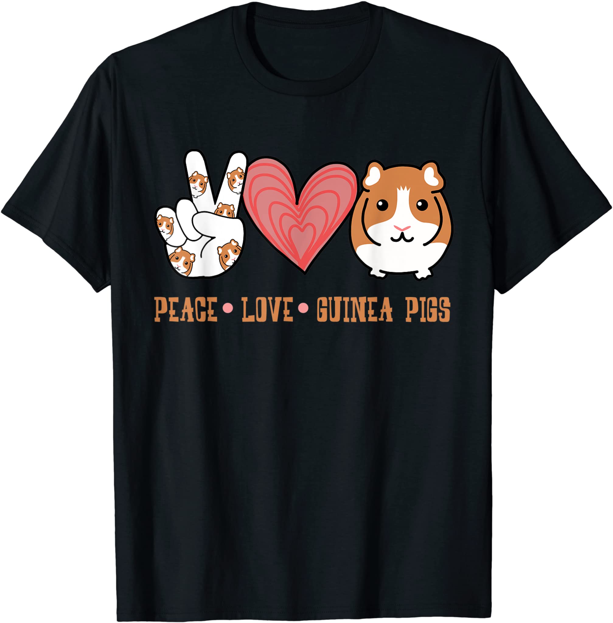 Guinea Pig Shirt Peace Love Guinea Pig T-Shirt