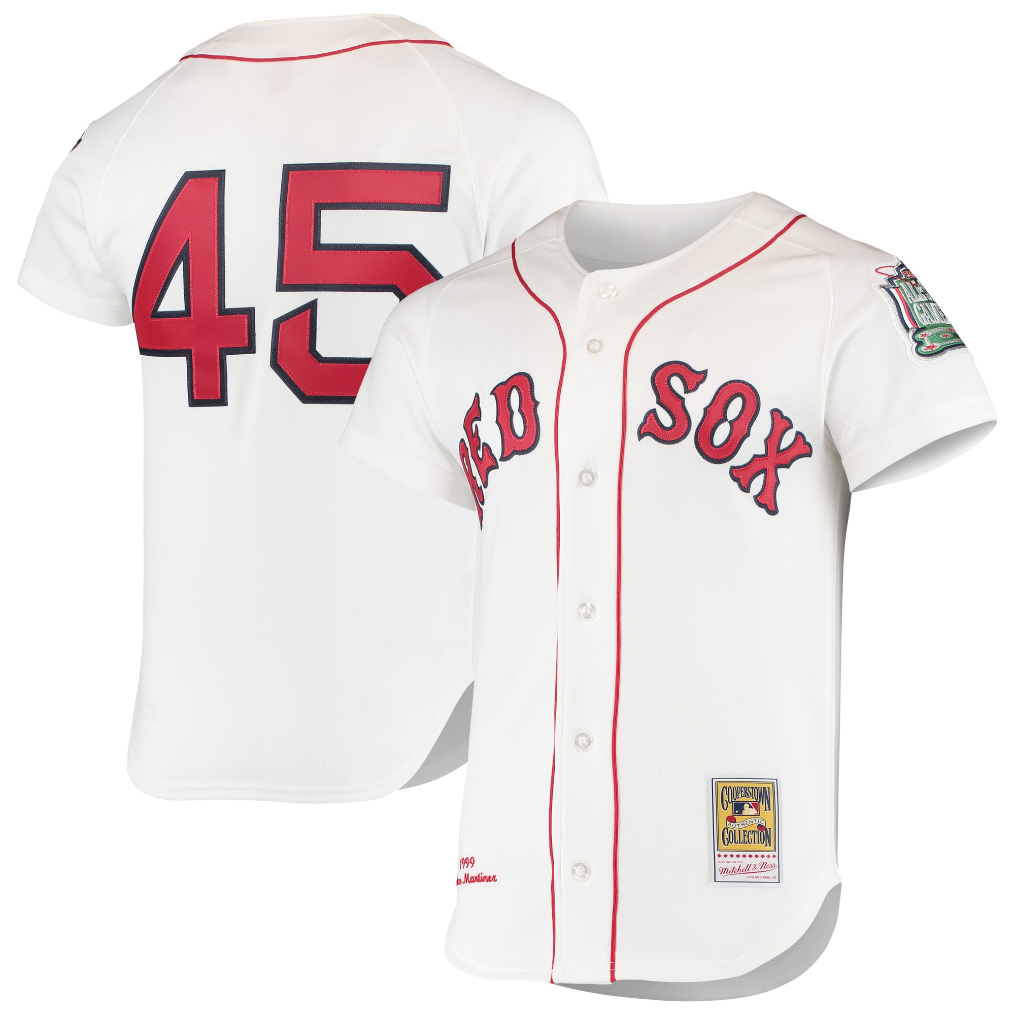 Pedro Martinez Boston Red Sox Mitchell & Ness 1999 Cooperstown Collection Home Authentic Jersey – White