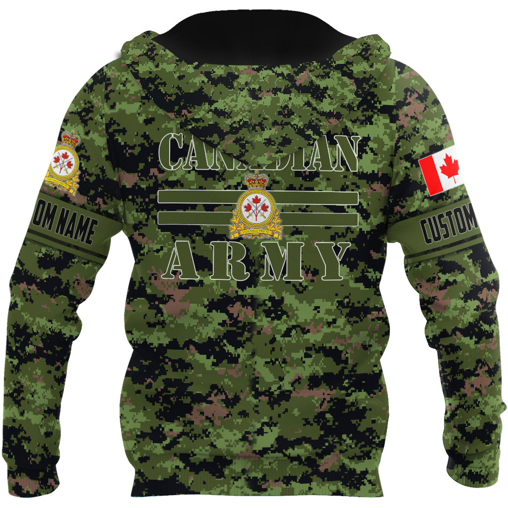 Personalized Name XT Canadian Army Pullover 3D All Over Printed Shirts PD12032104