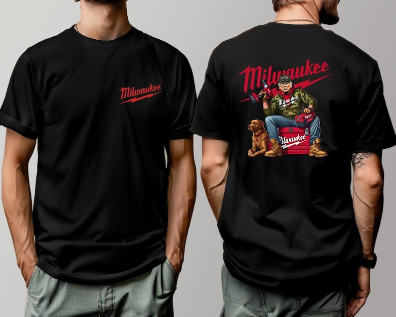 Milwaukeee Trump Camo Front/Back – Fuel Hand Drill Dog Hunt Sweatshirt, Trump Won T-shirt, Trump MAGA shirt, Conservative shirt, Hunter tee