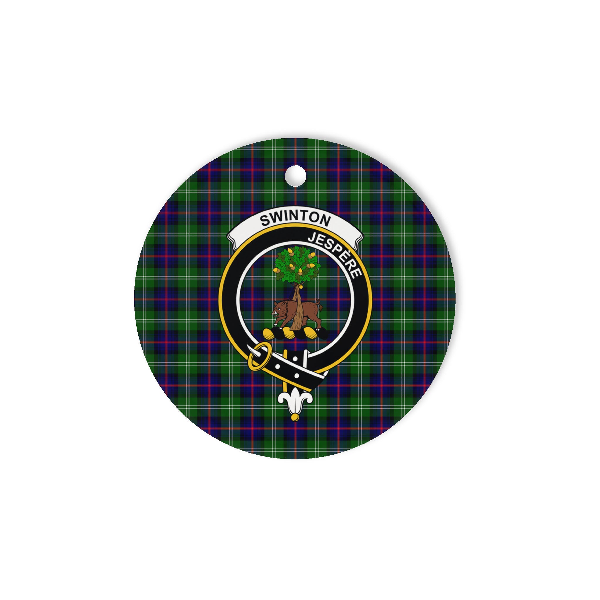 Swinton Scottish Clan Plaid Ornament Gift. Christmas Tree Ornament Swinton Clan Tartan Ornament Great Christmas Ornaments Gift