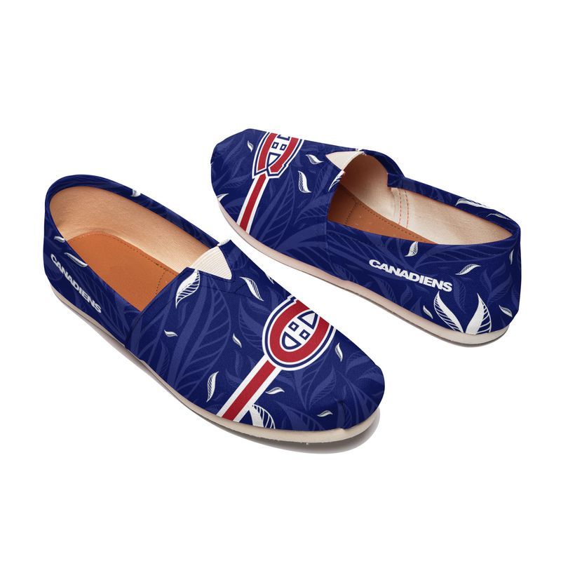 Topsportee Montreal Canadiens Tropical Leaves Summer Vibe Limited Edition Toms Slip On Shoes Nla015165