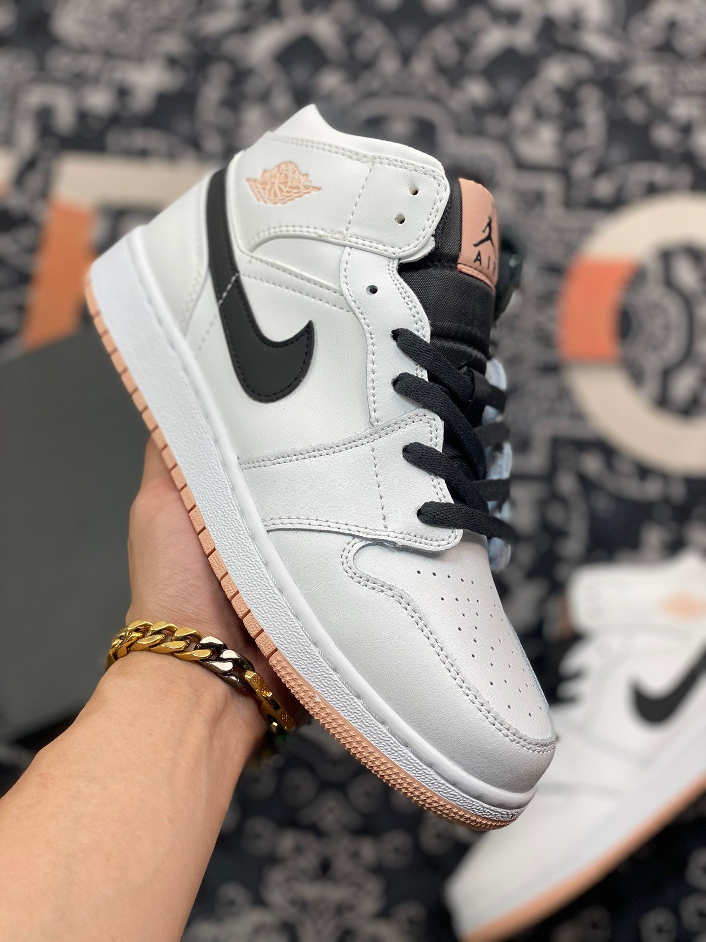 JD 1 Mid WhiteAnthracite-Arctic Orange 5341571