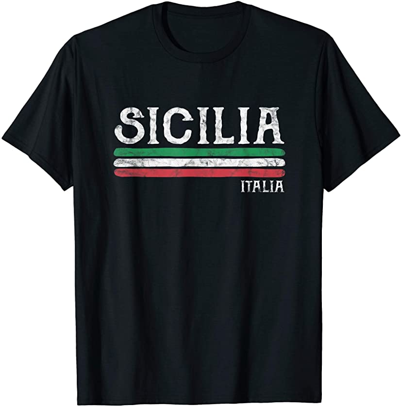 Vintage Sicilia Italy Italia Souvenir Italian Sicily T-Shirt