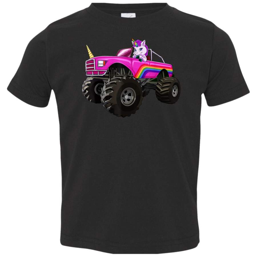 Monster Truck Unicorn T Shirt Women Kids Girl Party Gift TShirt 3321 Rabbit Skins Toddler Jersey T-Shirt